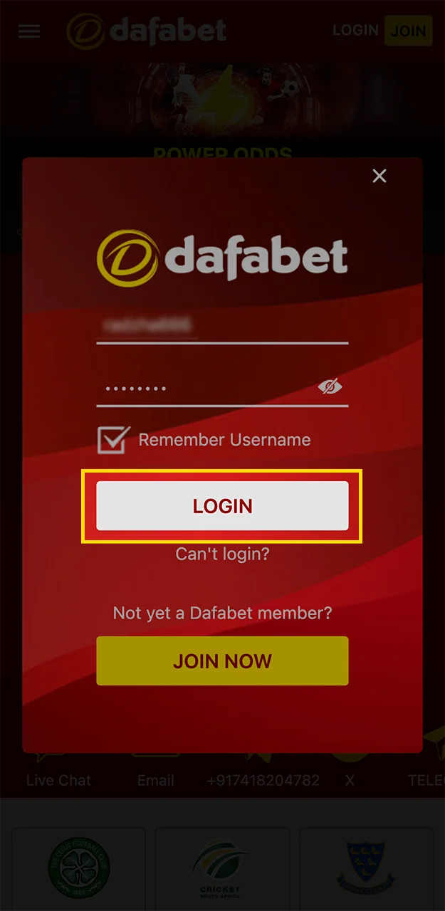 Select the Login button and try your hand at the most popular slots from Dafabet.