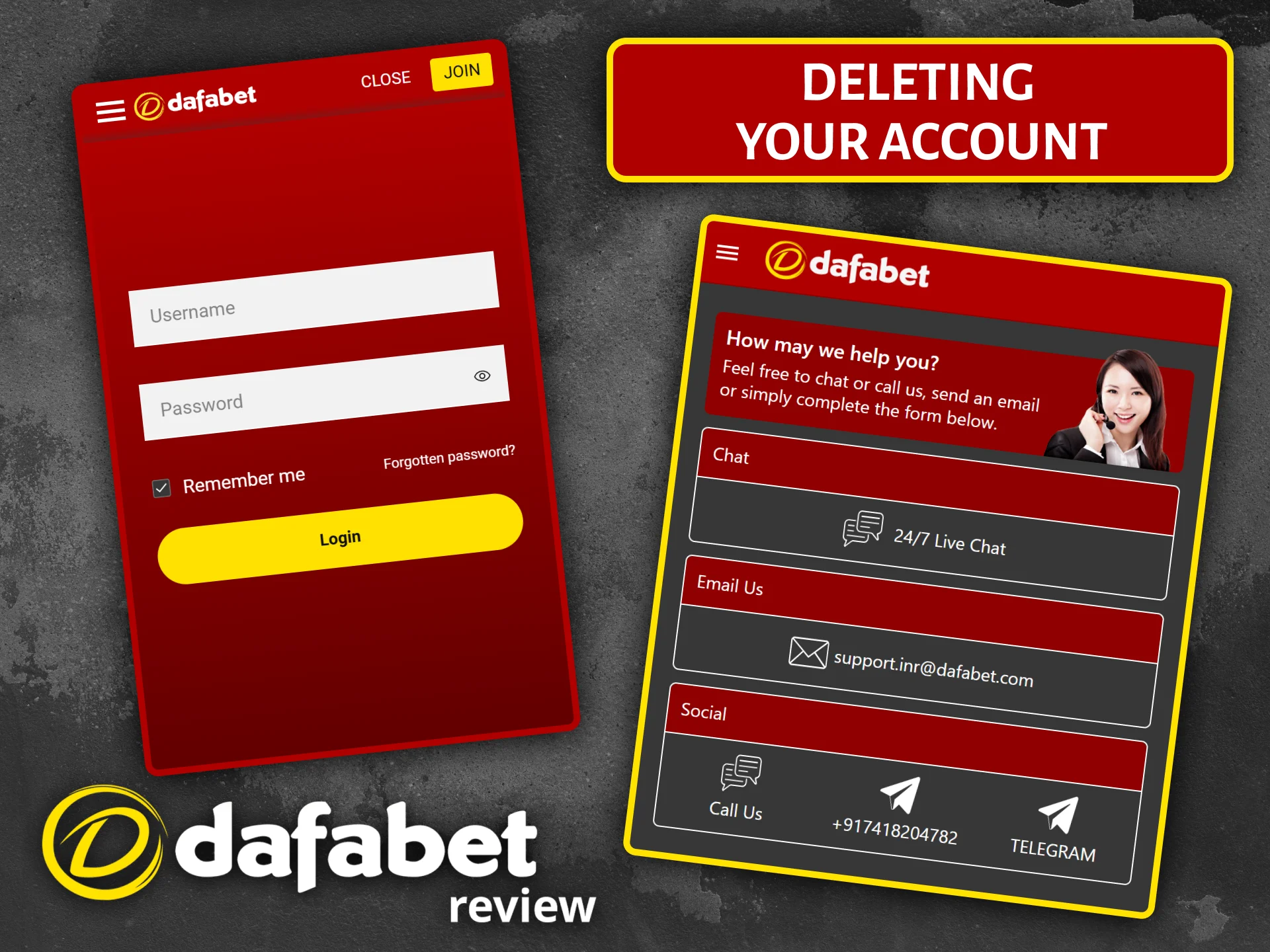 Find out how to safely delete your Dafabet account if needed.